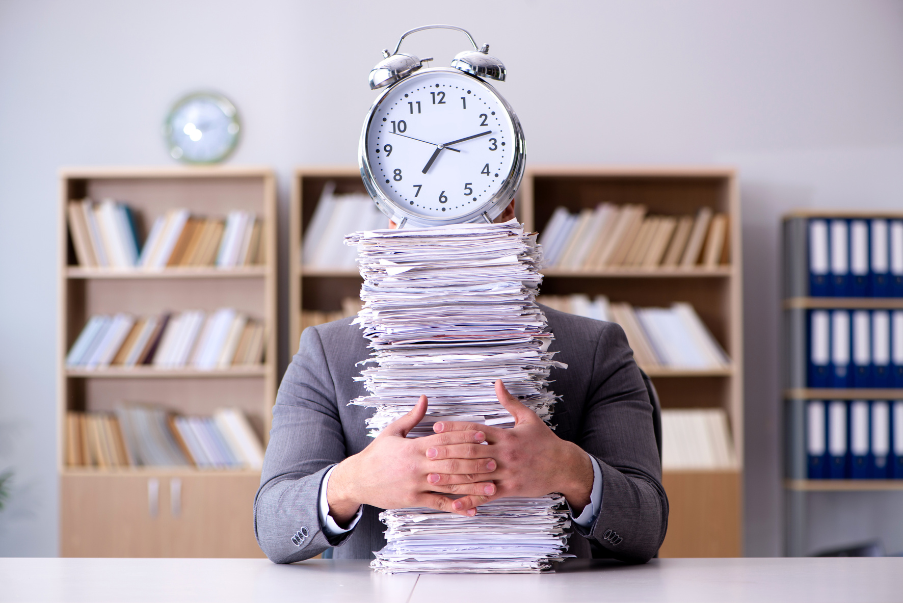 Businessman Struggling to Meet Deadlines